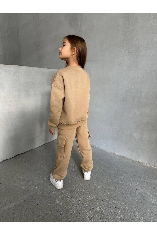 3 İp Şardonlu Kargo Cepli Oversize Takım