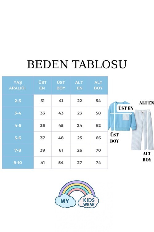 Erkek Çocuk Çizgili Cepli Eşofman Takımı 2-10 Yaş