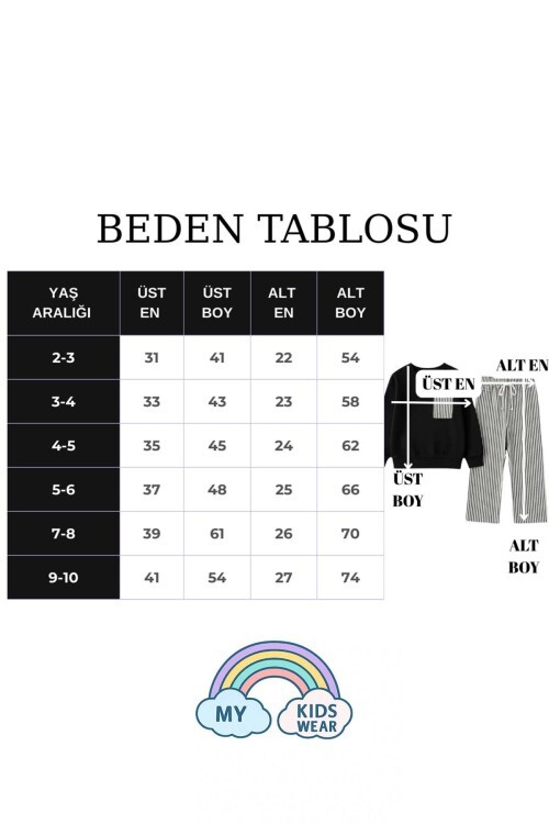Erkek Çocuk Çizgili Cepli Eşofman Takımı 2-10 Yaş