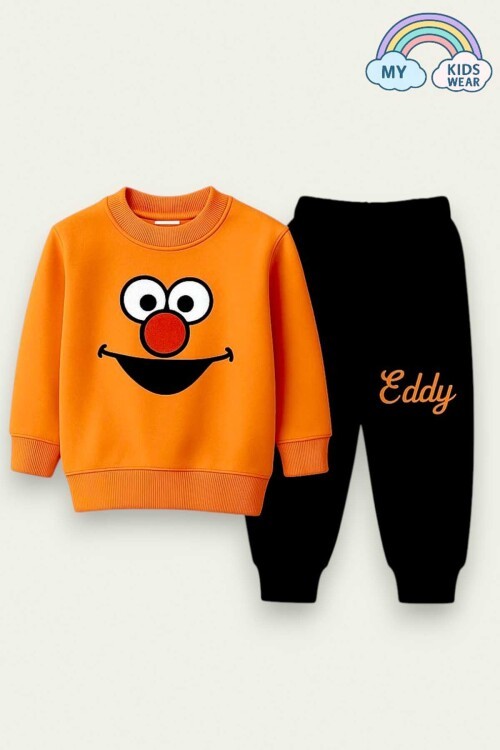 Erkek Çocuk Sweatshirt ve Eşofman Altı Takımı–Elmo Desenli 1-5 Yaş 12012