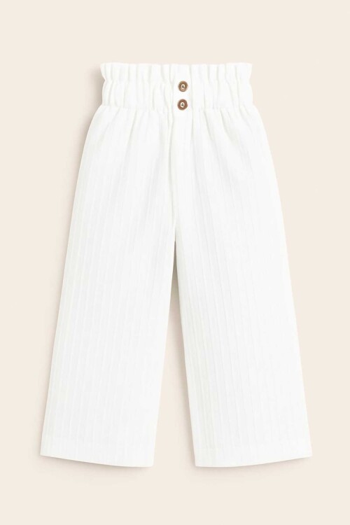 Kız Çocuk 3 lü Bol Kesim Beli Lastikli Yazlık Pantalon 7-12 Yaş 11930