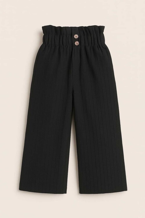 Kız Çocuk 3 lü Bol Kesim Beli Lastikli Yazlık Pantalon 7-12 Yaş 11930