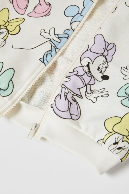 Kız Çocuk Disney Minnie Mouse Kapşonlu Pamuklu Ceket