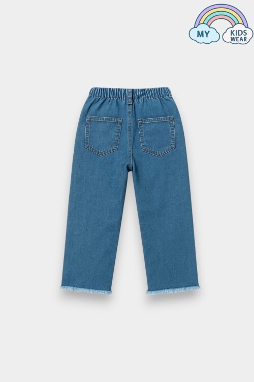 Kız Çocuk Rahat Kesim Kot Pantolon 2-7 Yaş 12350