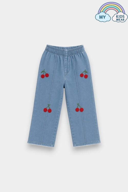 Kız Çocuk Rahat Kesim Kot Pantolon 2-6 Yaş 12351