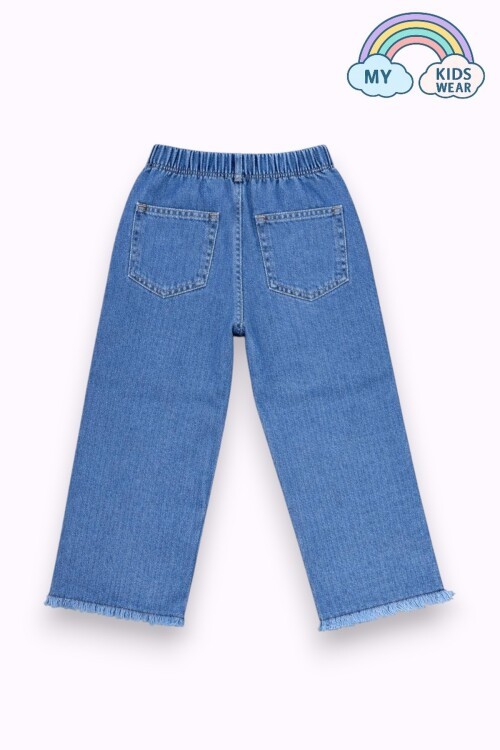 Kız Çocuk Rahat Kesim Kot Pantolon- Açık Mavi 2-6 Yaş 12426