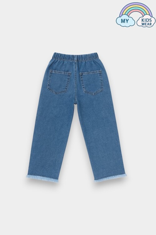 Kız Çocuk Rahat Kesim Kot Pantolon 2-7 Yaş 12352