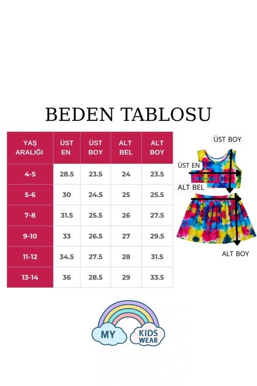 Kız Cocuk Sort Eteklı Mayo Takımı 4 -16 Yas 12021