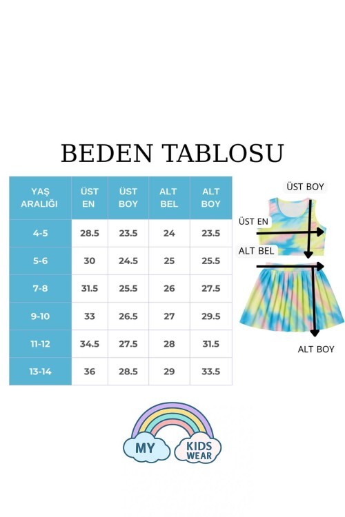 Kız Cocuk Sort Eteklı Mayo Takımı 4 -16 Yas 12023