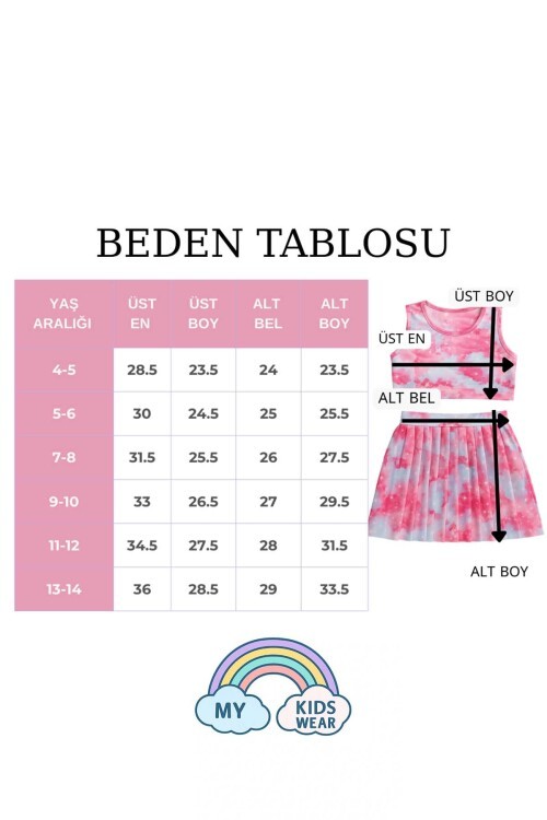 Kız Cocuk Sort Eteklı Mayo Takımı 4 -16 Yas 12024