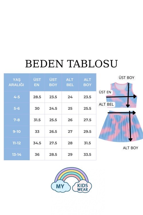 Kız Cocuk Sort Eteklı Mayo Takımı 4 -16 Yas 12026