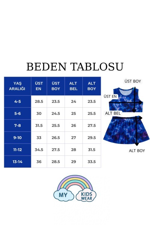 Kız Cocuk Sort Eteklı Mayo Takımı 4 -16 Yas 12027