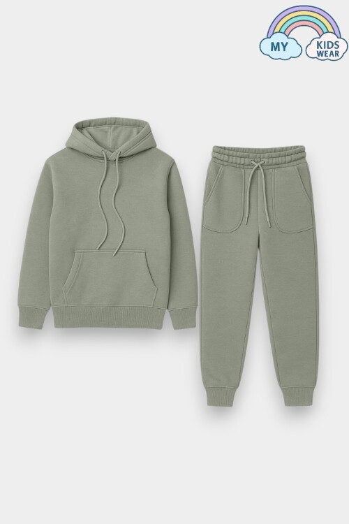 Üç İplik Kapüşonlu Şardonlu Takım