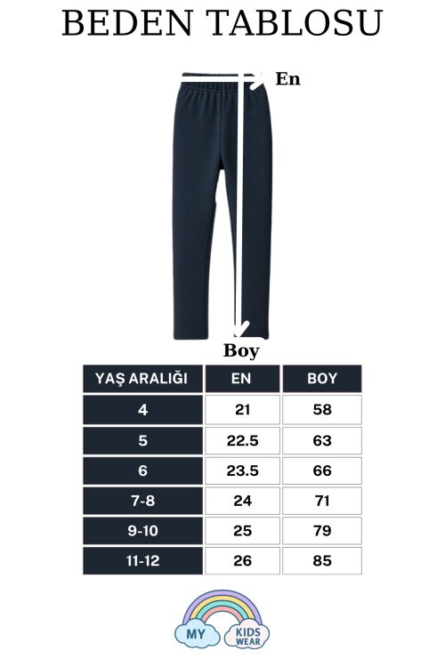 Unisex Çocuk İçlik Tayt 4’lü Paket – Pamuksu Termal Tayt 4-12 Yaş 12148