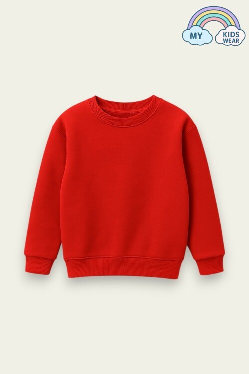 Unısex Çocuk Şardonlu Basic Sweatshirt 12128
