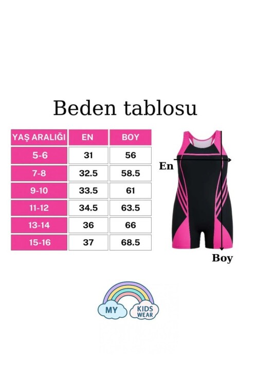 Yüzücü Şortlu Kız Çocuk Mayo
