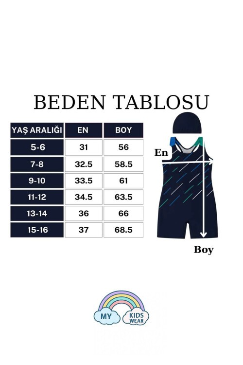Yüzücü Şortlu Kız Çocuk Mayo ( Boneli )