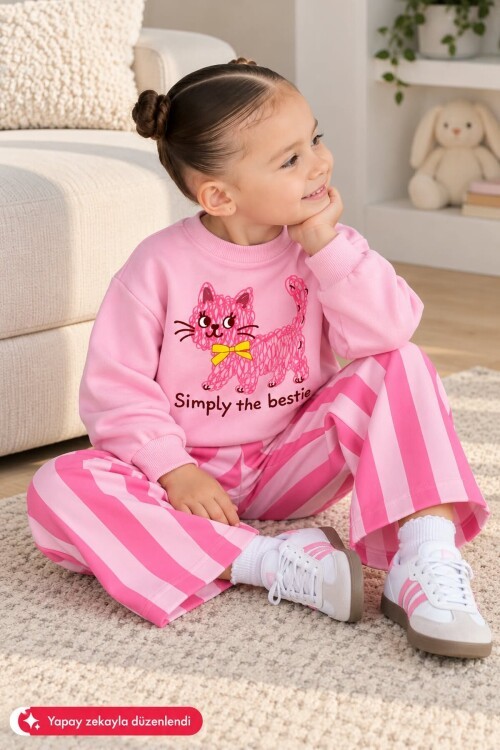 Çocuk Sweatshirt Eşofman Altı Takım Rahat Kesim Günlük Kombin