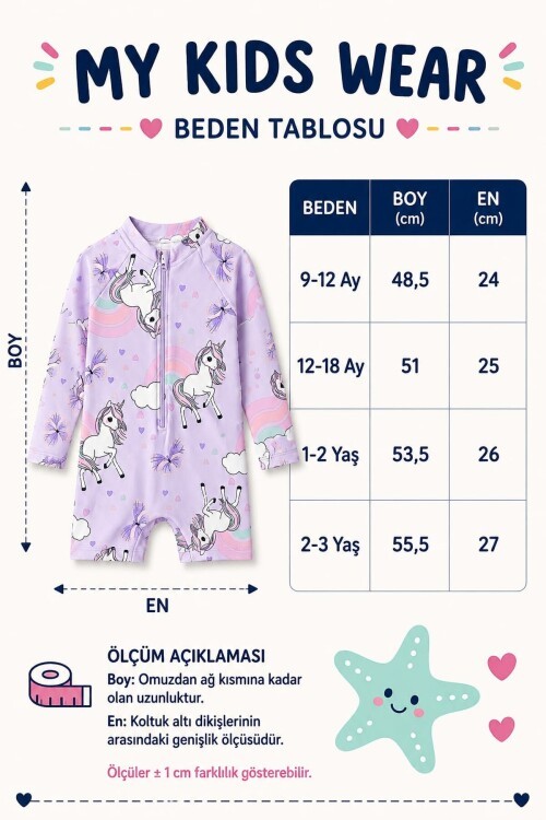 Çocuk Uzun Kollu Fermuarlı Mayo – Rahat ve Konforlu Yüzme Tulum 12899