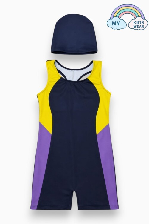 Kız Çocuk Deniz Yüzücü Mayoları 5-16 Yaş 12601