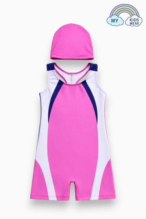 Kız Çocuk Deniz Yüzücü Mayoları 5-16 Yaş 12620