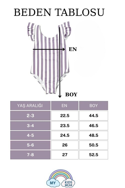 Kız Çocuk Fırfır Detaylı Şık Tasarım Çapraz Askılı Mayo 12733