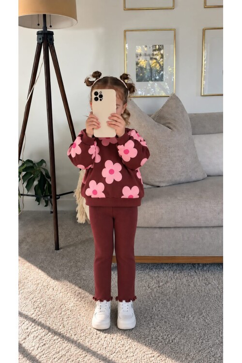 Kız Çocuk Günlük Giyim 2li Takım Sweatshirt
