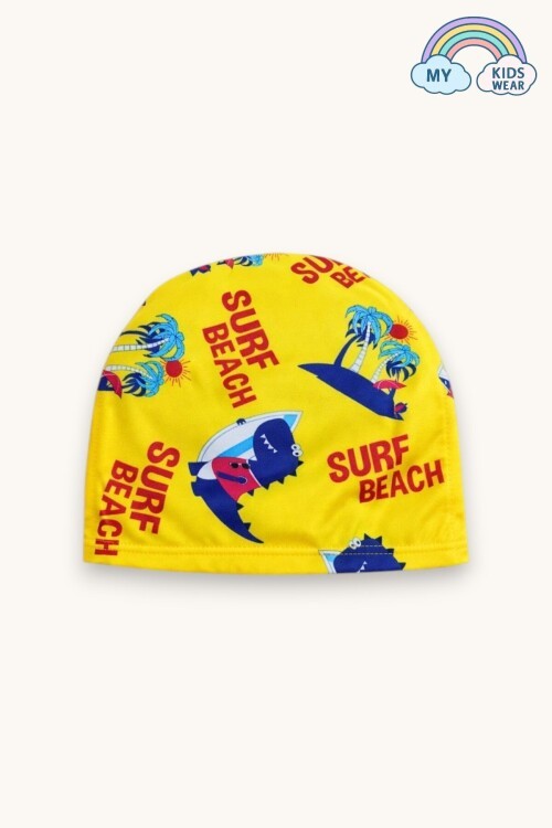 My Kids Wear Erkek Çocuk Desenli Deniz Şortu ve Bone Takımı 12685
