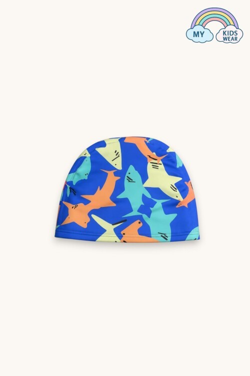 My Kids Wear Erkek Çocuk Desenli Deniz Şortu ve Bone Takımı 12687