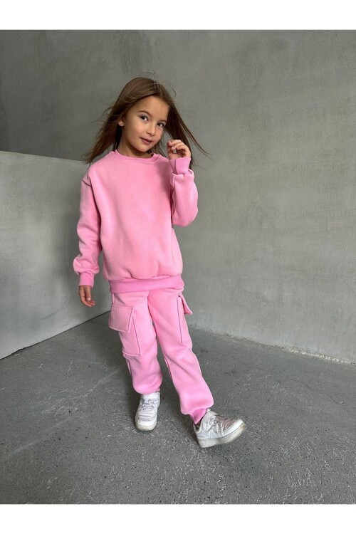 3 İp Şardonlu Kargo Cepli Oversize Takım